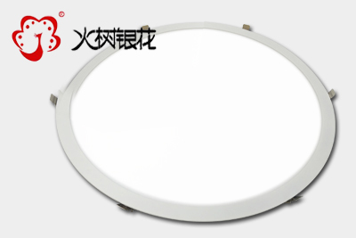 火樹銀花圓形側(cè)發(fā)光平板燈暗裝彈簧扣入超薄圓形led面板燈 Φ300-600